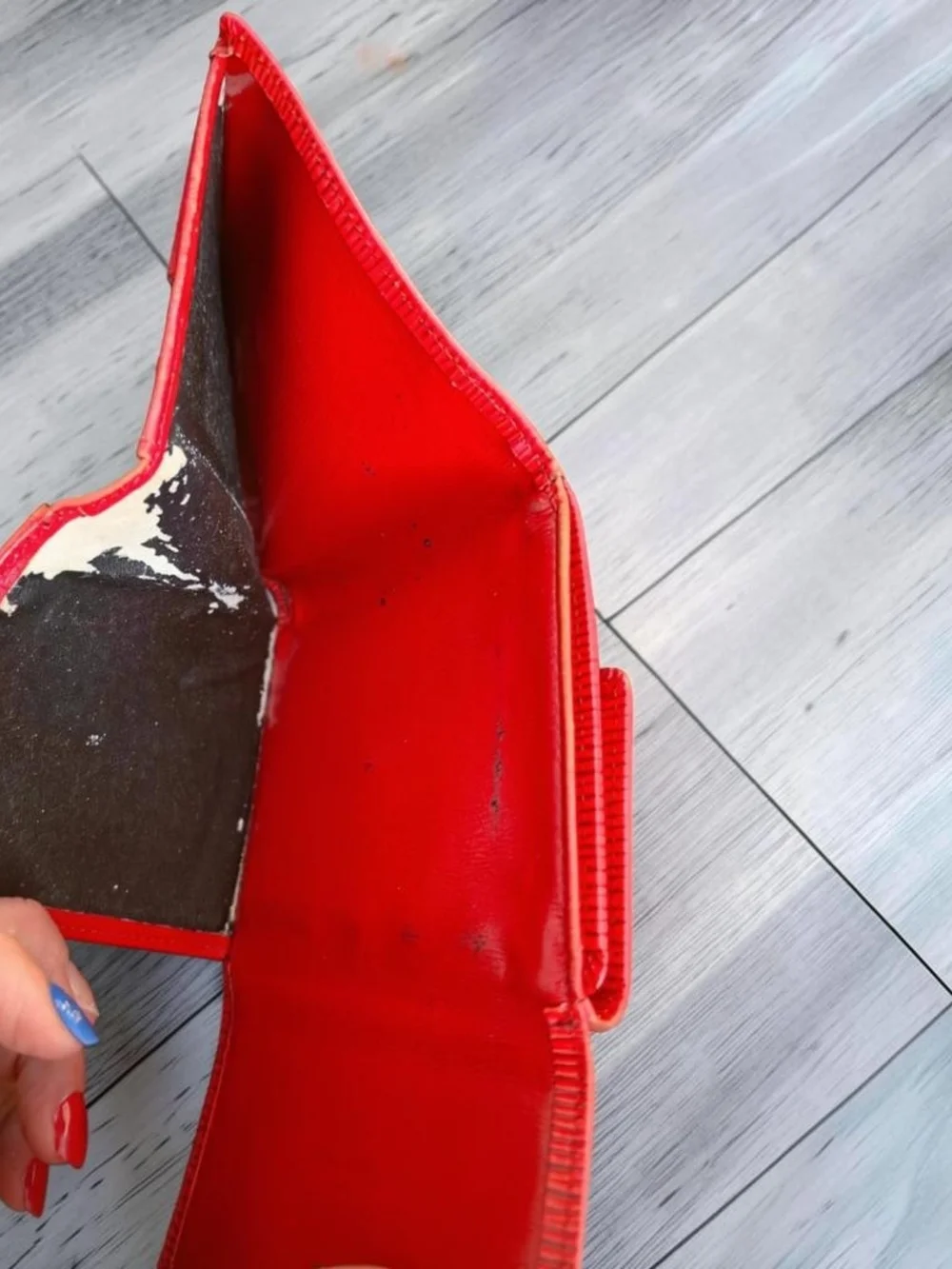 Louis Vuitton Red Epi Leather Compact Wallet